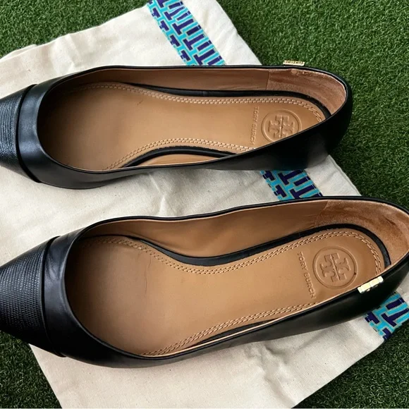 Tory Burch Black Leather Flats - Picture 3 of 14